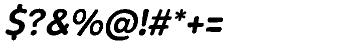 Rivel Semibold Round Italic Font OTHER CHARS