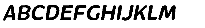 Rivel Semibold Round Italic Font UPPERCASE