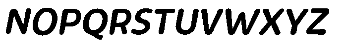 Rivel Semibold Round Italic Font UPPERCASE
