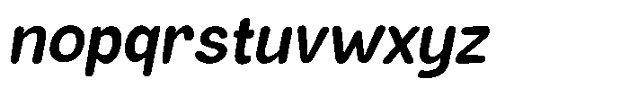 Rivel Semibold Round Italic Font LOWERCASE