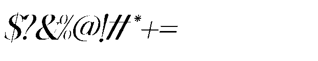 Rivelle Regular Italic Font OTHER CHARS