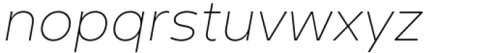 Riveta Thin Italic Font LOWERCASE