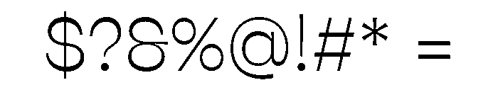Ribes Light Font OTHER CHARS