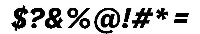 Riegla BlackItalic Font OTHER CHARS