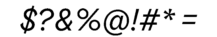 Riegla Italic Font OTHER CHARS