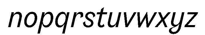 Riegla Italic Font LOWERCASE