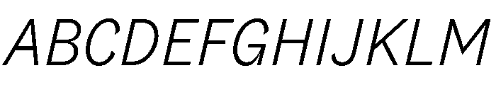 Riegla LightItalic Font UPPERCASE