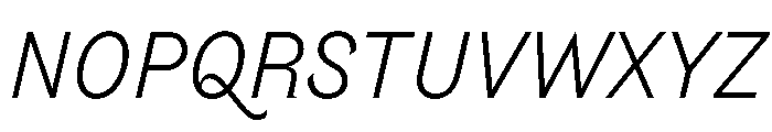 Riegla LightItalic Font UPPERCASE