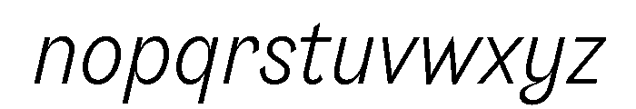 Riegla LightItalic Font LOWERCASE