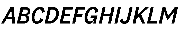 Riegla MediumItalic Font UPPERCASE