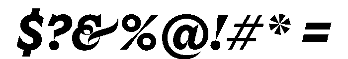 Riegraf BlackItalic Font OTHER CHARS