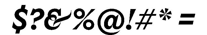 Riegraf BoldItalic Font OTHER CHARS