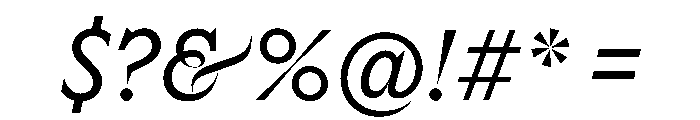 Riegraf Italic Font OTHER CHARS