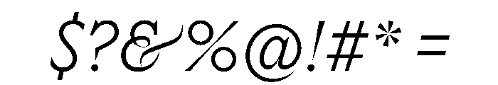 Riegraf LightItalic Font OTHER CHARS