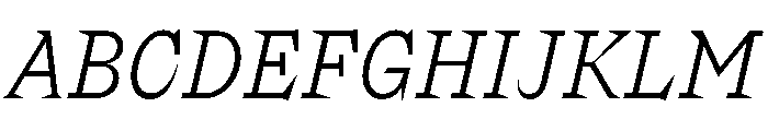 Riegraf LightItalic Font UPPERCASE