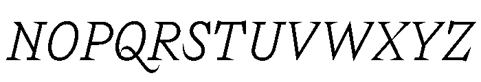 Riegraf LightItalic Font UPPERCASE