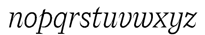 Riegraf LightItalic Font LOWERCASE