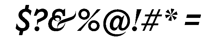 Riegraf MediumItalic Font OTHER CHARS