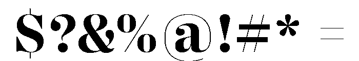 Right Didone Casual Variable 5 Font OTHER CHARS