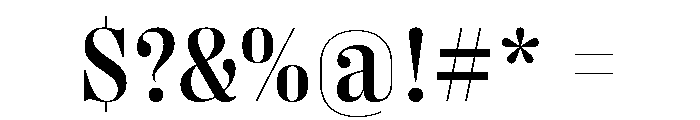 Right Didone Compact Medium Font OTHER CHARS
