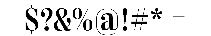 Right Didone Compact Variable 4 Font OTHER CHARS