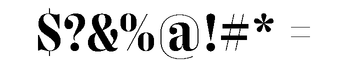 Right Didone Compact Variable 5 Font OTHER CHARS