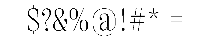 Right Didone Compact Variable Font OTHER CHARS