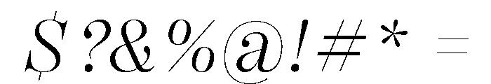 Right Didone Italic Variable 2 Font OTHER CHARS