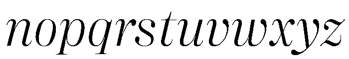 Right Didone Italic Variable 2 Font LOWERCASE