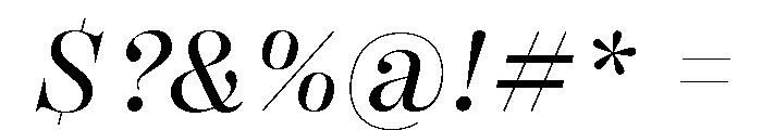 Right Didone Italic Variable 3 Font OTHER CHARS