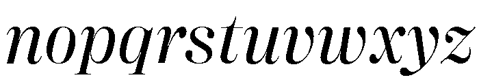 Right Didone Italic Variable 3 Font LOWERCASE