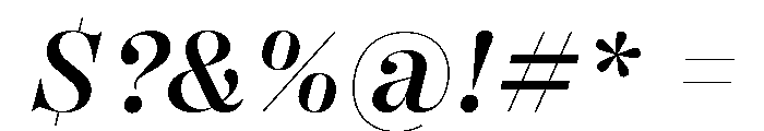 Right Didone Italic Variable 4 Font OTHER CHARS