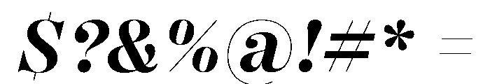 Right Didone Italic Variable 5 Font OTHER CHARS