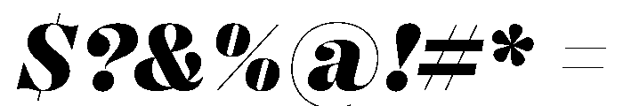 Right Didone Italic Variable 7 Font OTHER CHARS