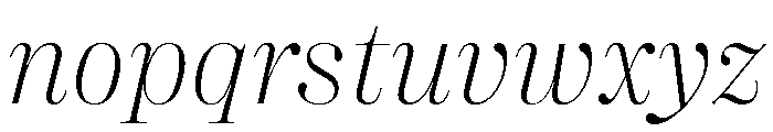 Right Didone Italic Variable Font LOWERCASE