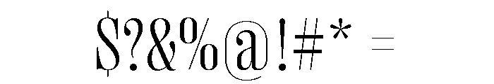 Right Didone Narrow Variable 2 Font OTHER CHARS