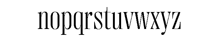 Right Didone Narrow Variable 2 Font LOWERCASE
