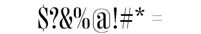 Right Didone Narrow Variable 3 Font OTHER CHARS