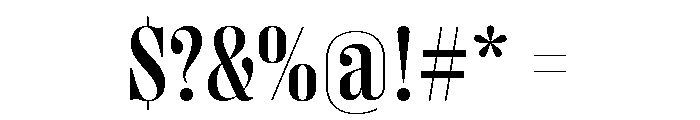 Right Didone Narrow Variable 4 Font OTHER CHARS