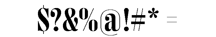 Right Didone Narrow Variable 5 Font OTHER CHARS