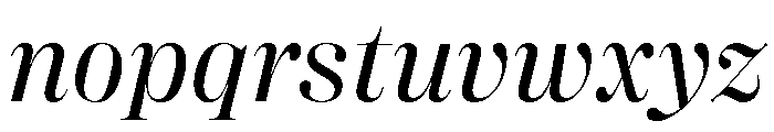 Right Didone Regular Italic Font LOWERCASE
