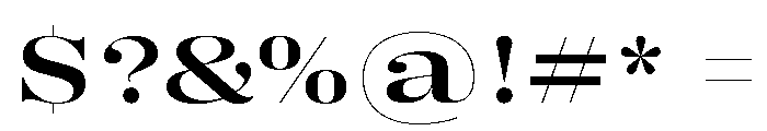 Right Didone Spatial Variable 4 Font OTHER CHARS