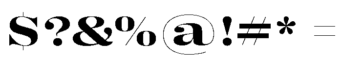 Right Didone Spatial Variable 5 Font OTHER CHARS