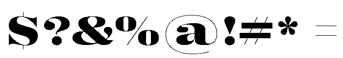 Right Didone Spatial Variable 6 Font OTHER CHARS