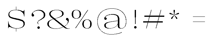 Right Didone Spatial Variable Font OTHER CHARS