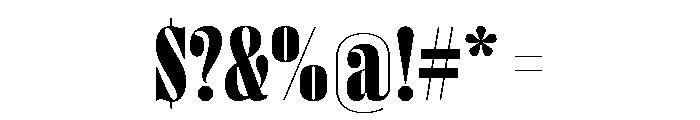 Right Didone Tight Variable 7 Font OTHER CHARS