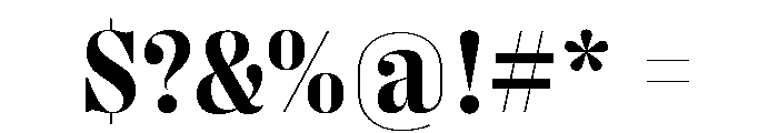 Right Didone Variable 26 Font OTHER CHARS