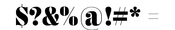 Right Didone Variable 28 Font OTHER CHARS