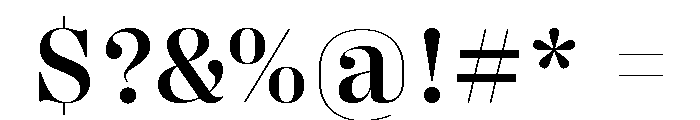 Right Didone Variable 32 Font OTHER CHARS