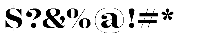 Right Didone Variable 40 Font OTHER CHARS